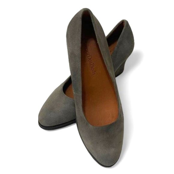 L'Amour Des Pieds Jolanda Charcoal Suede Woman's Pump, Size 8.5 - Picture 5 of 11